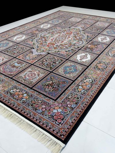 Navy kajal design carpet (1)