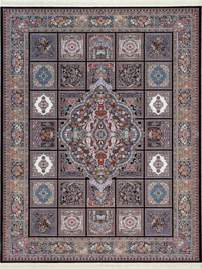 Navy kajal design carpet 55