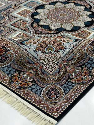 Navy silver pond design carpet (3)-min