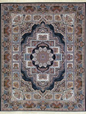 Navy silver pond design carpet (4)-min