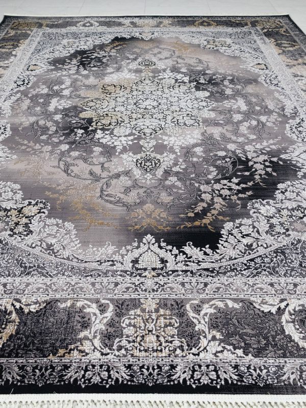 Carpet code 3959 dark elephant with relief 3